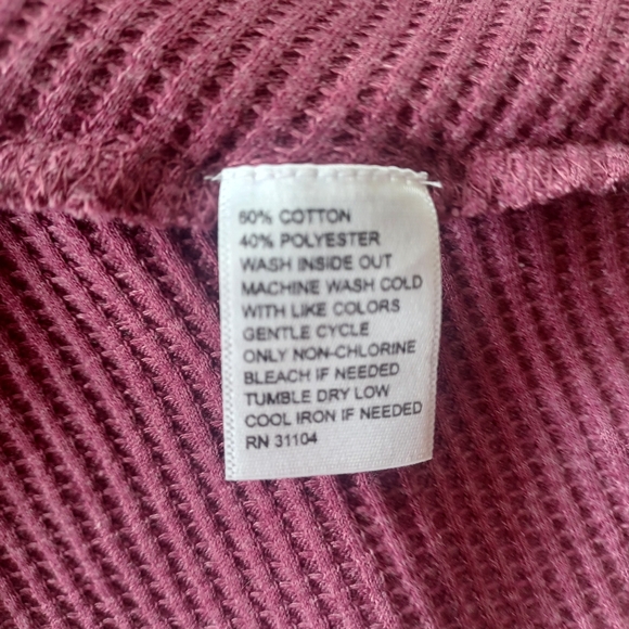 {New Directions} Waffle Thermal Tunic - Picture 4 of 5